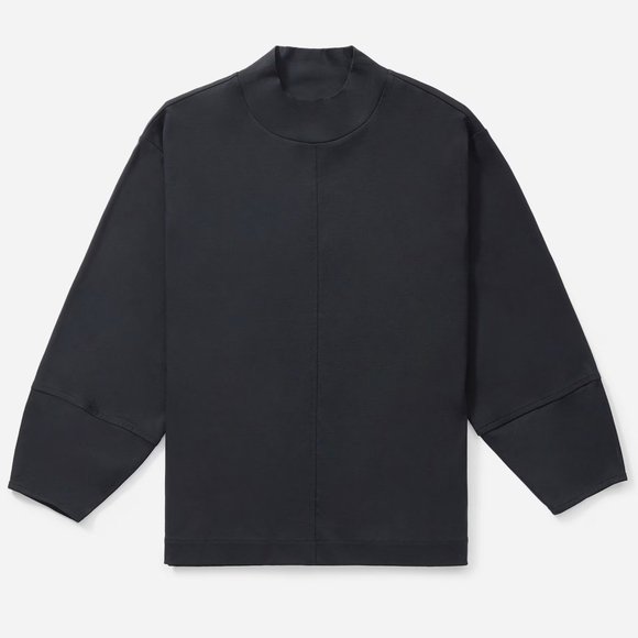EVERLANE The Luxe Cotton Mockneck Tee - Picture 3 of 6